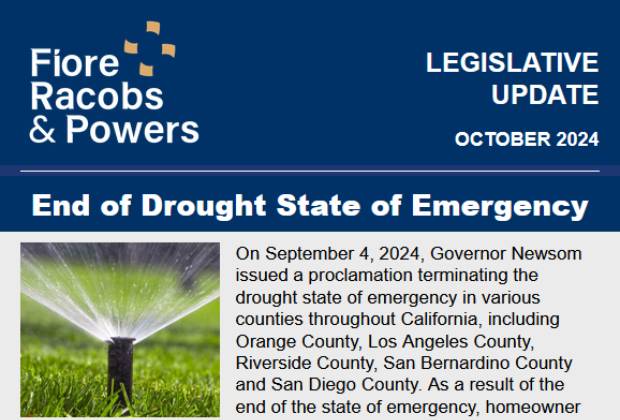 E-News Legal Update - End of Drought State of Emergency