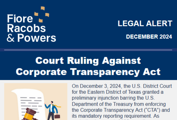 Legal Alert - Court Ruling Against Corporate Transparency Act