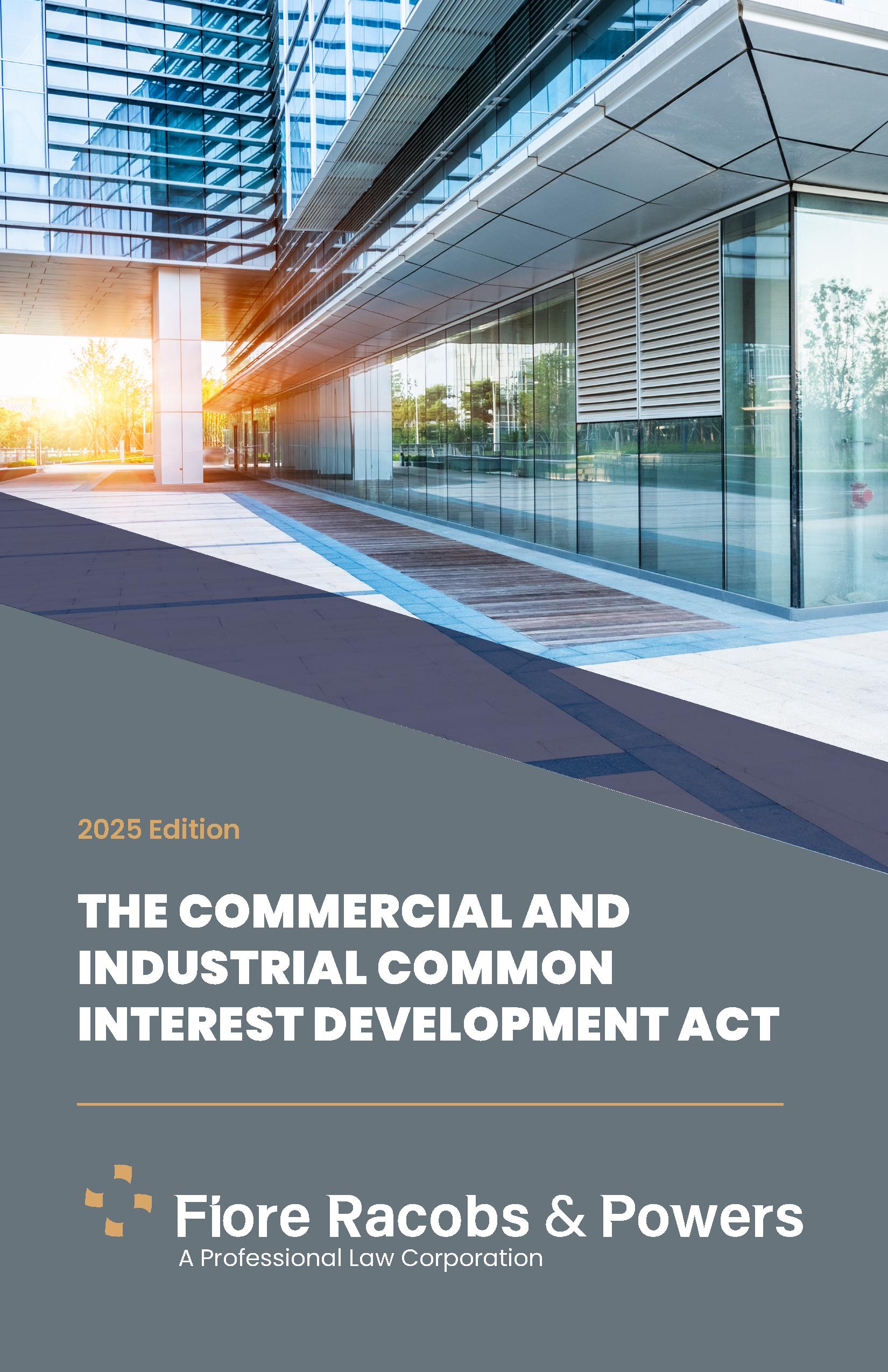 2025 Commercial and Industrial Common Interest Development Act