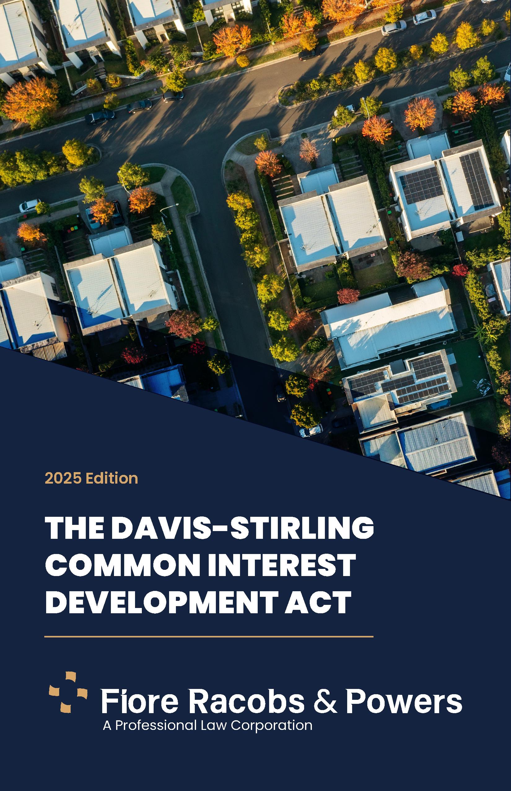 2025 Davis-Stirling Common Interest Development Act