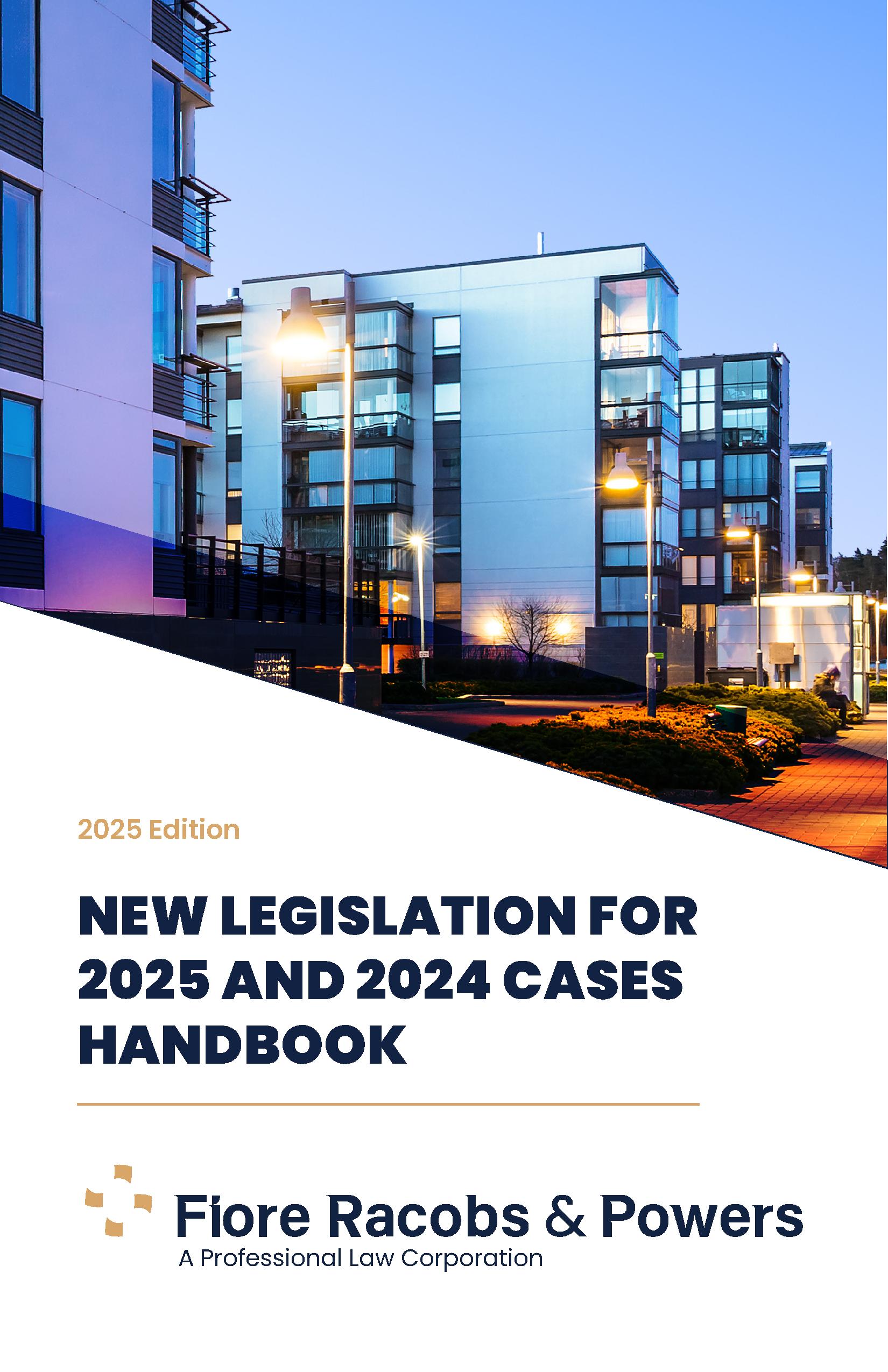 New Legislation for 2025 and 2024 Cases Handbook